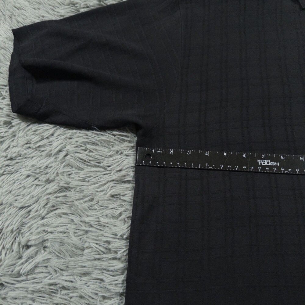 Tommy Bahama Shirt Large Black Button Up Silk Jacquard Pocket Casual Mens - Picture 7 of 16